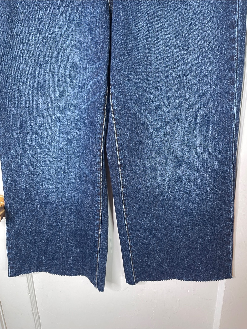 Nwt Free Assembly Jeans 10 Wide Leg Raw Hem High Rise New Ladies Denim - Picture 3 of 15
